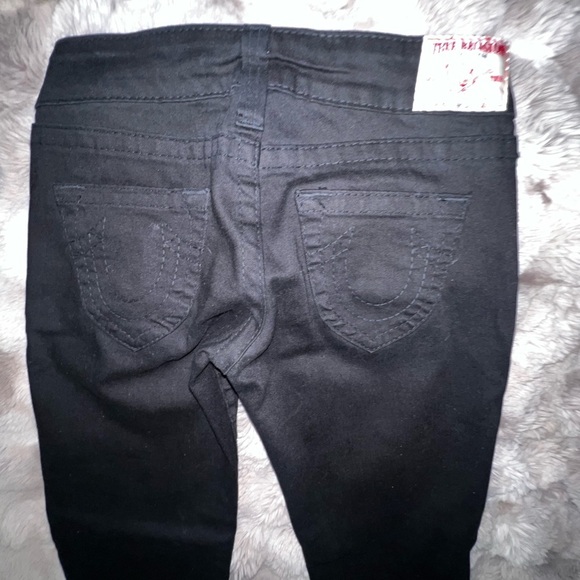 RARE True Religion "Disco Candice" Black Jeans with Front Rhinestones, 27 - Picture 7 of 12